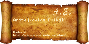 Andrejkovics Enikő névjegykártya